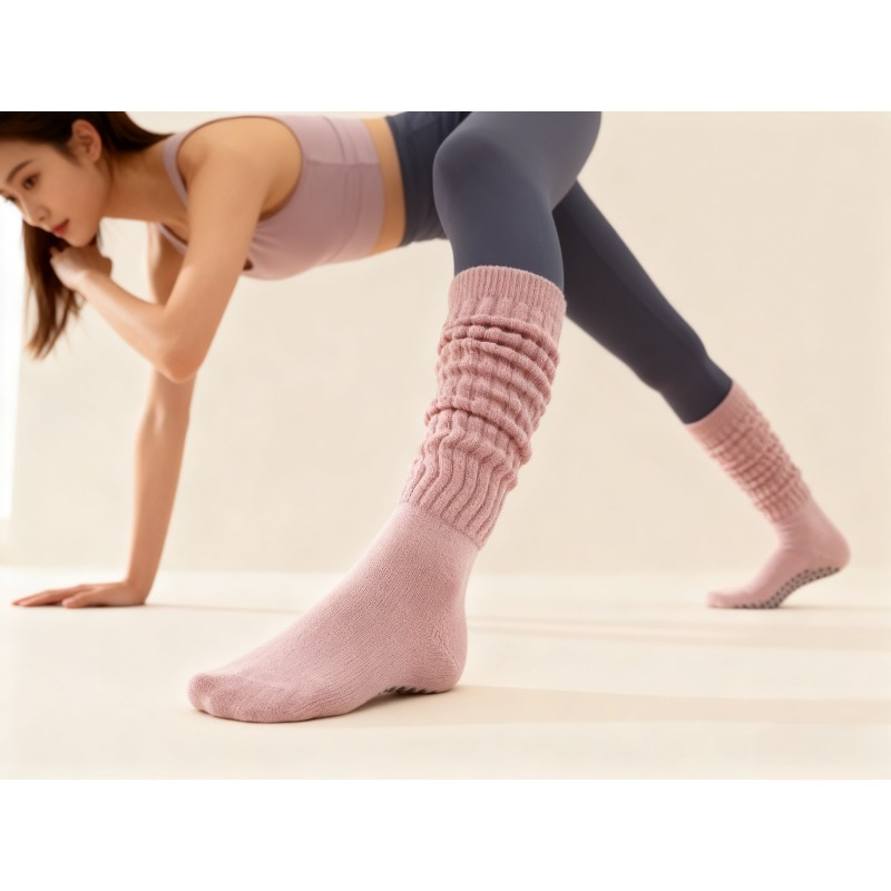 Yoga Fitness Youtube - Women Cotton Non Slip Pilate Socks