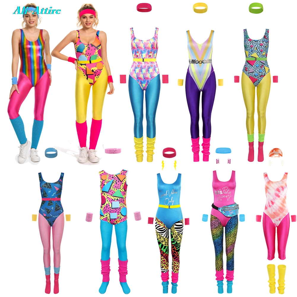 Yoga Fitness Jumpsuit - Yoga Sportswear Fitness Hippie Fantasia 80s
