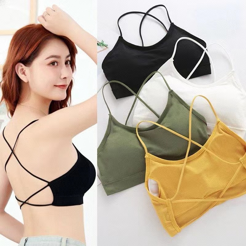 Yoga Fitness Youtube - Summer Thin Sports Bra Cross Shoulder