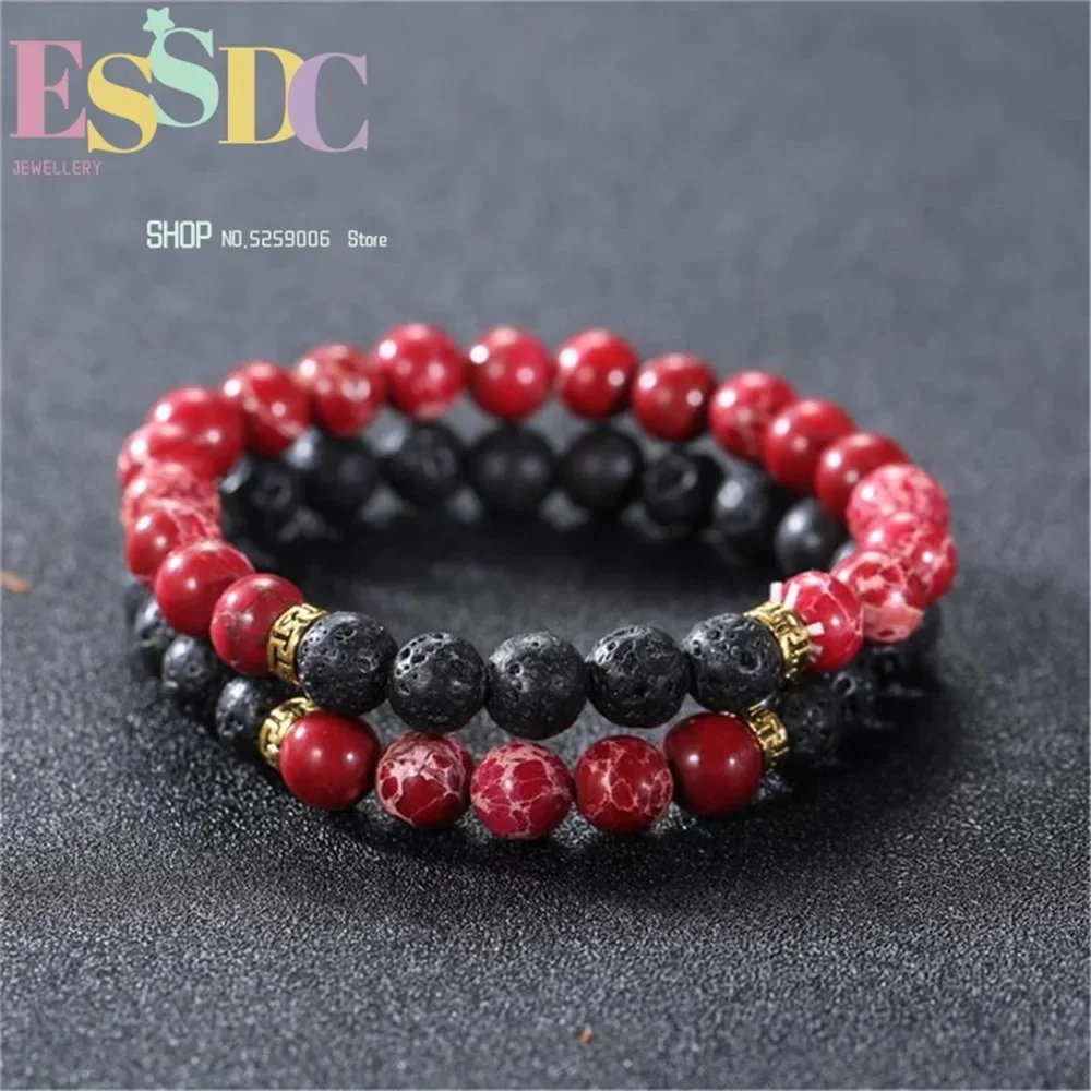 Yoga Fitness Gifts - Hot Selling Black Volcanic Suit Bracelet