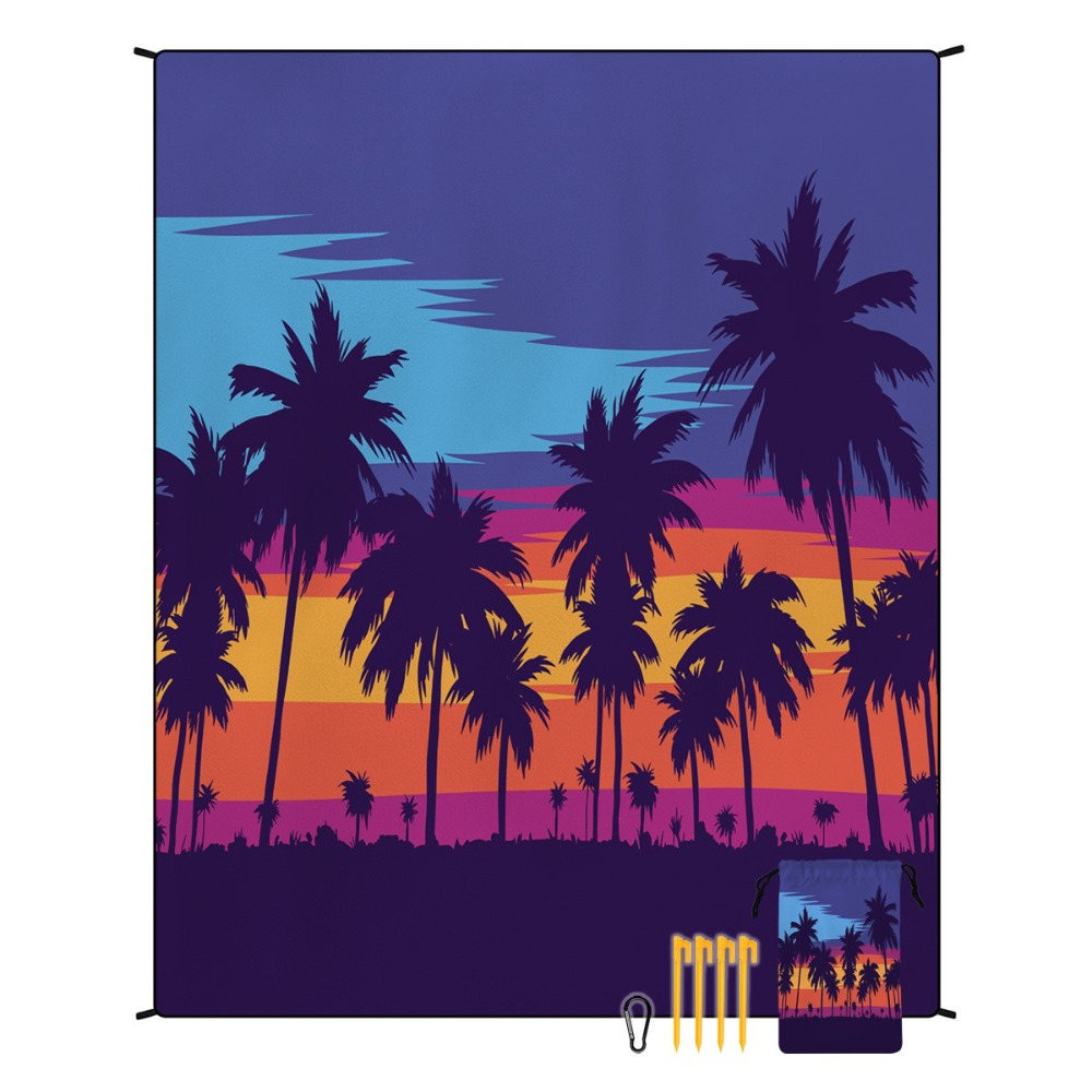 Yoga Of Fitness Mat - Palm Tree Beach Towel 71x86.6in Sheet
