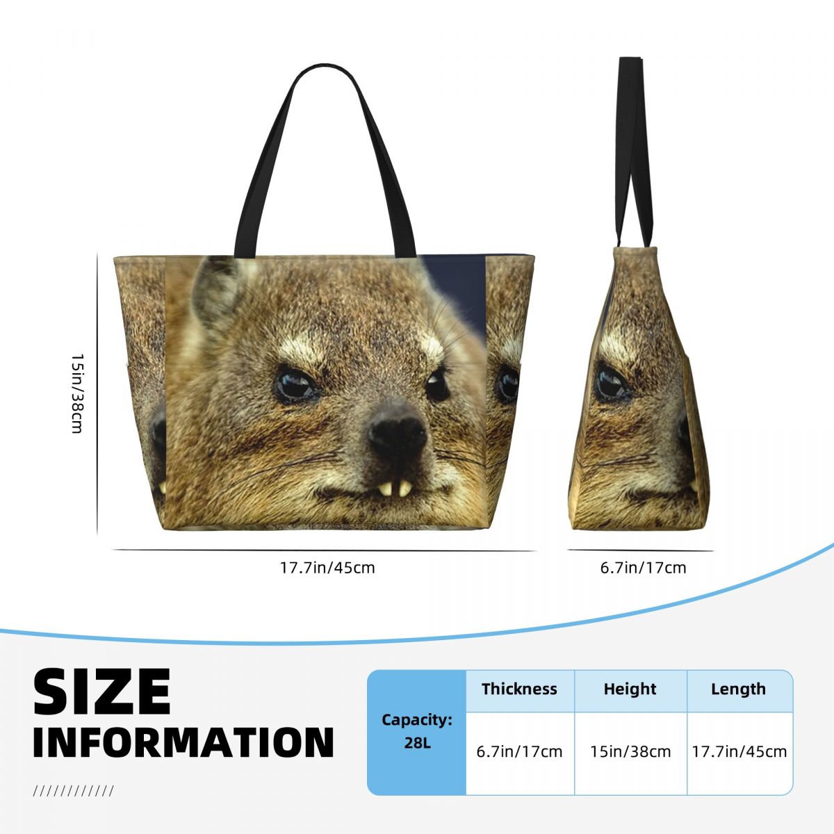 Rock Hyrax Photo Beach Tote Ba - огляд і ціна Yoga Fitness Gym Photos