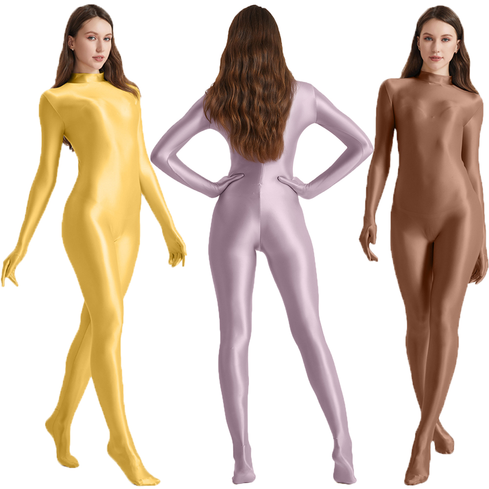 Women Oil Stretch High Neck Bo - огляд і ціна Yoga Fitness Jumpsuit