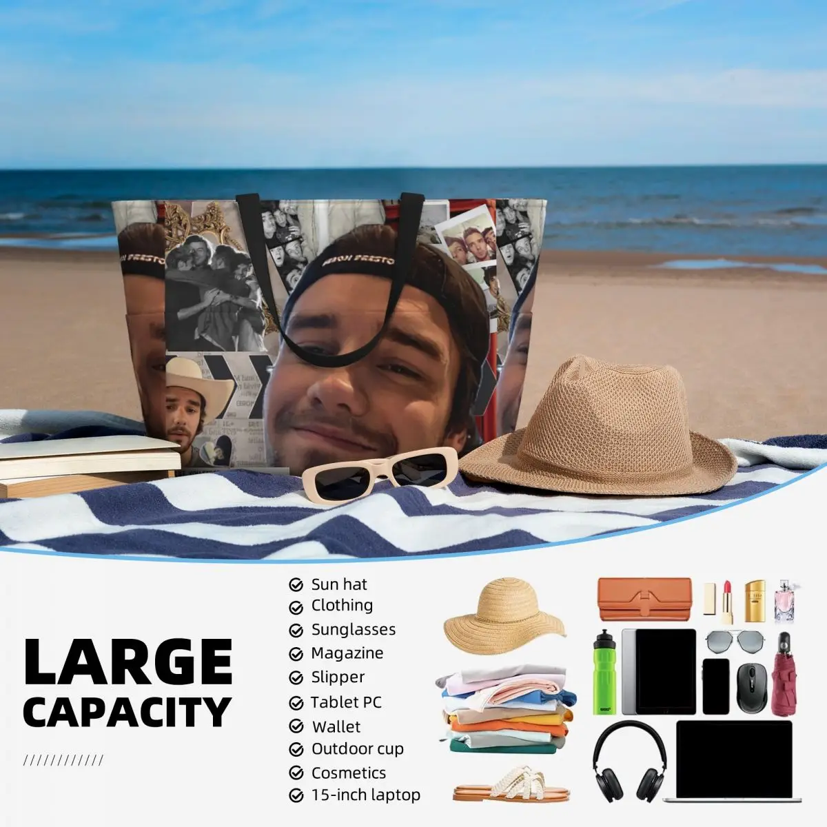 Liam Payne Photo Collage Beach - огляд і ціна Yoga Fitness Gym Photos